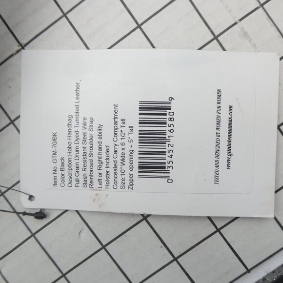 GunTote'n Mamas Black Hobo Handbag/Purse - Picture 6 of 14